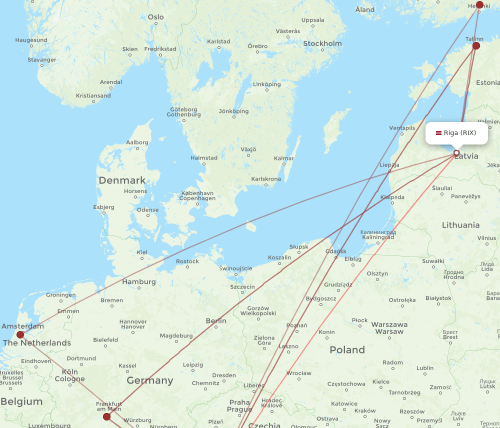 SZG-RIX flight routes