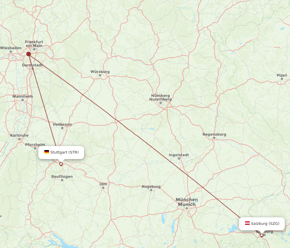 SZG to STR flights and routes map