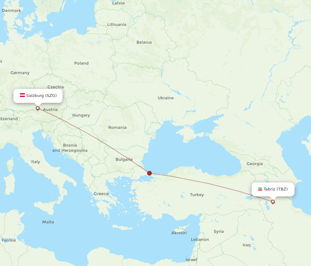 SZG-TBZ flight routes