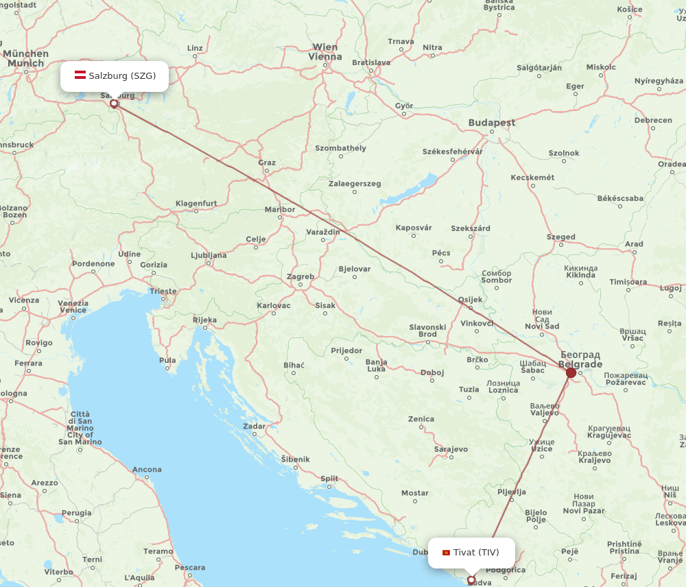 SZG-TIV flight routes