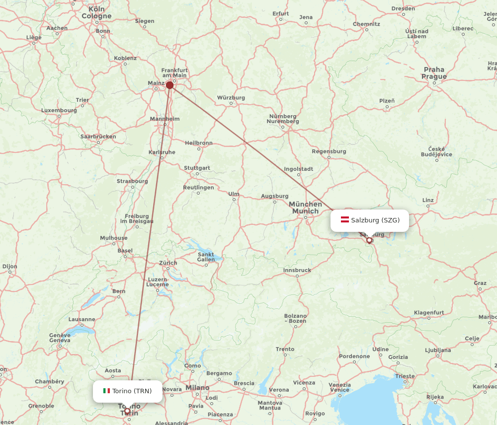 SZG-TRN flight routes