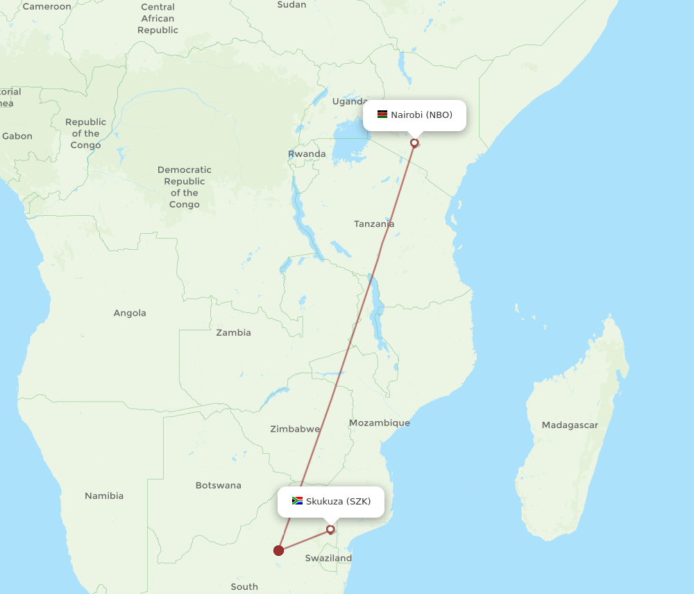 SZK-NBO flight routes