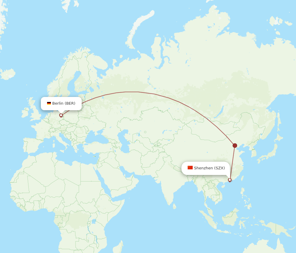 SZX-BER flight routes