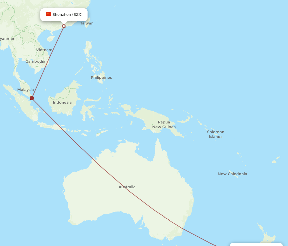 SZX-CHC flight routes