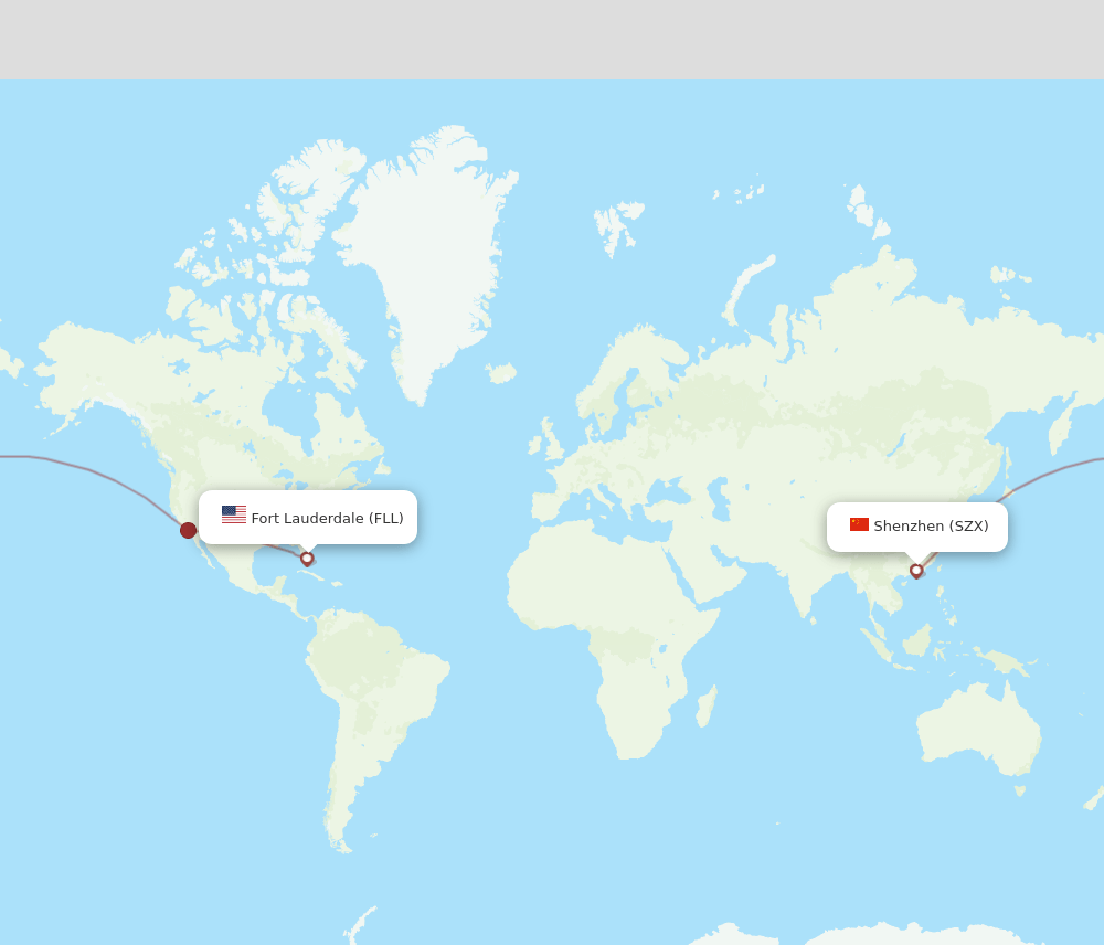 SZX-FLL flight routes