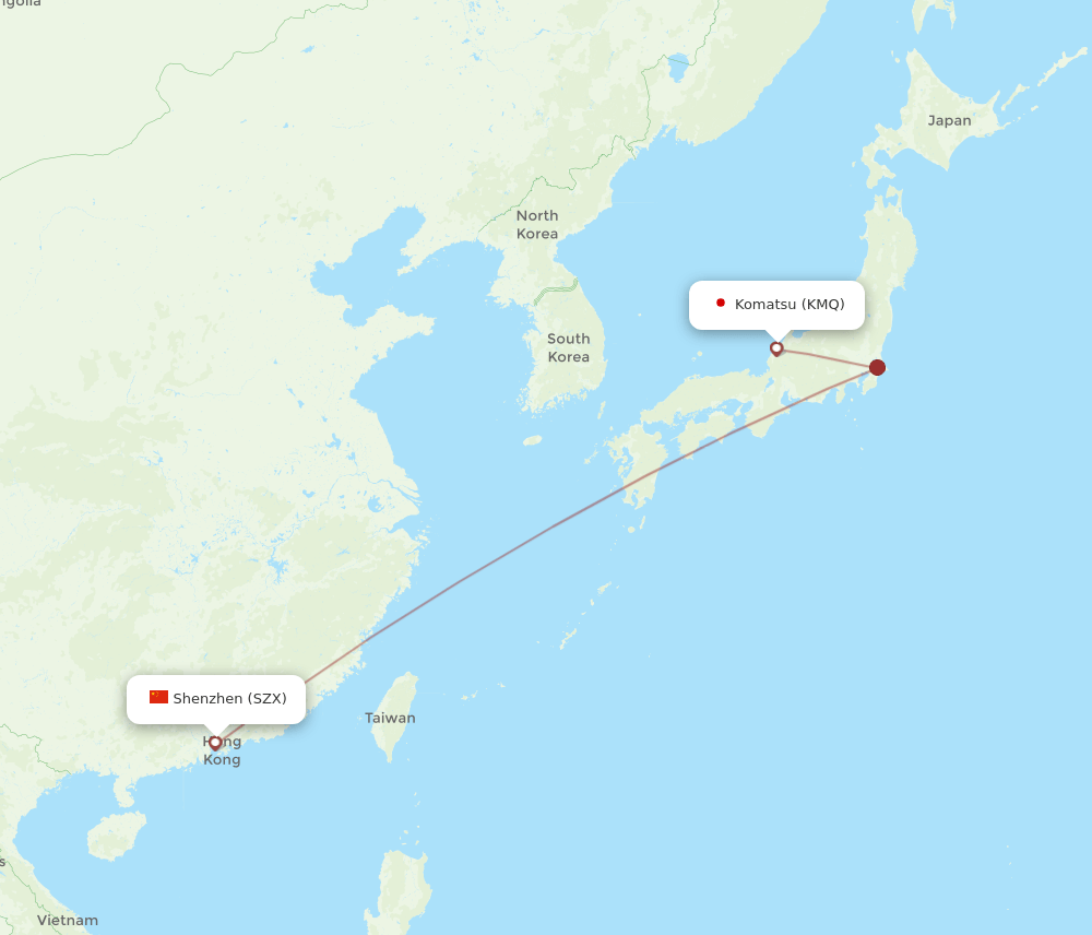 SZX-KMQ flight routes