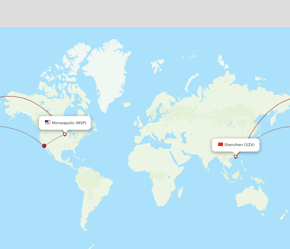 SZX-MSP flight routes