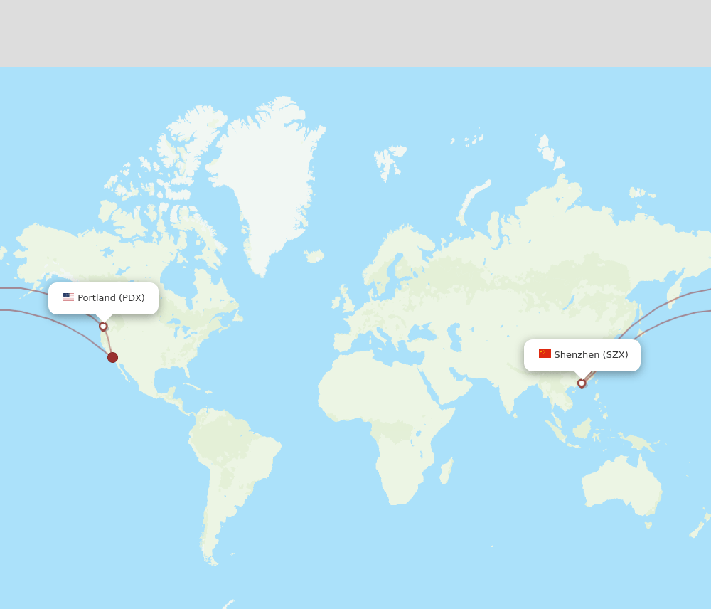 SZX-PDX flight routes