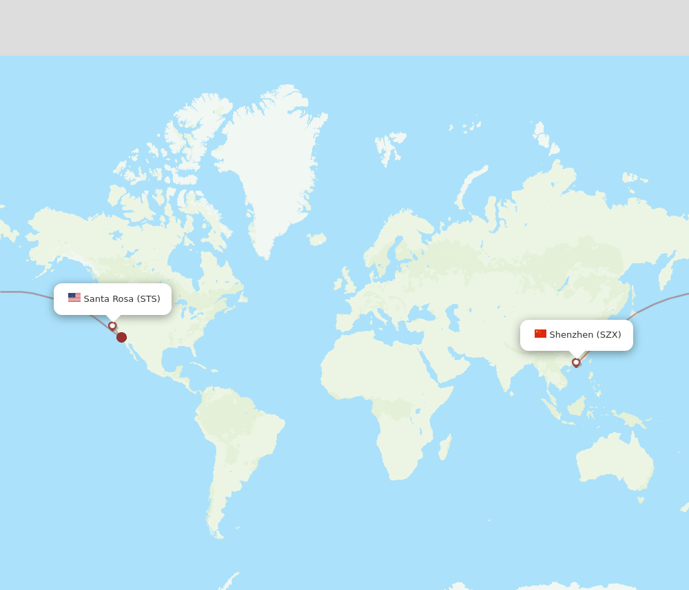 SZX-STS flight routes