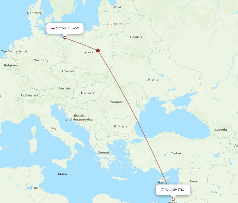 SZZ-TLV flight routes