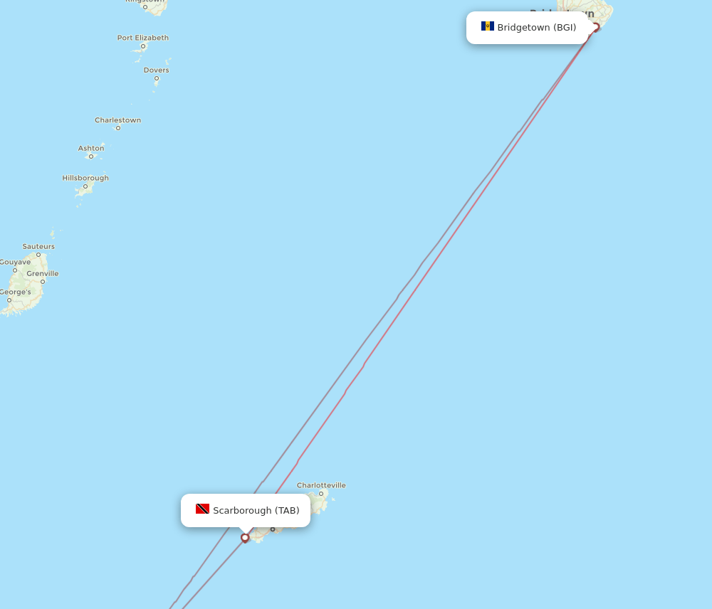TAB-BGI flight routes