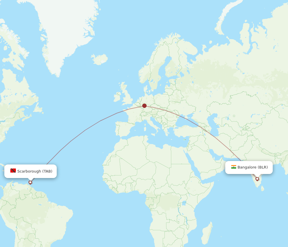 TAB-BLR flight routes