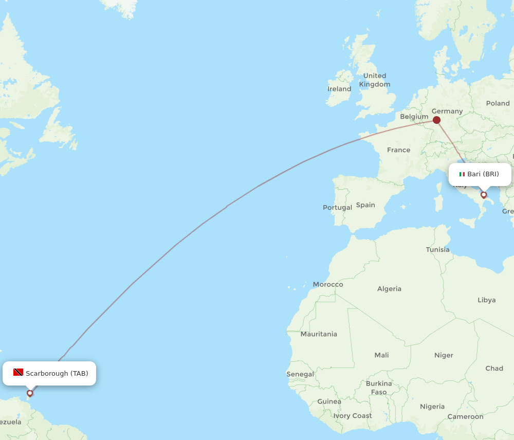 TAB-BRI flight routes