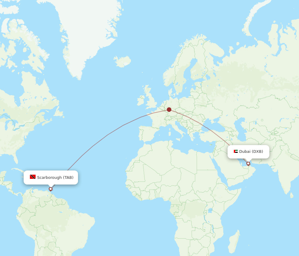 TAB-DXB flight routes