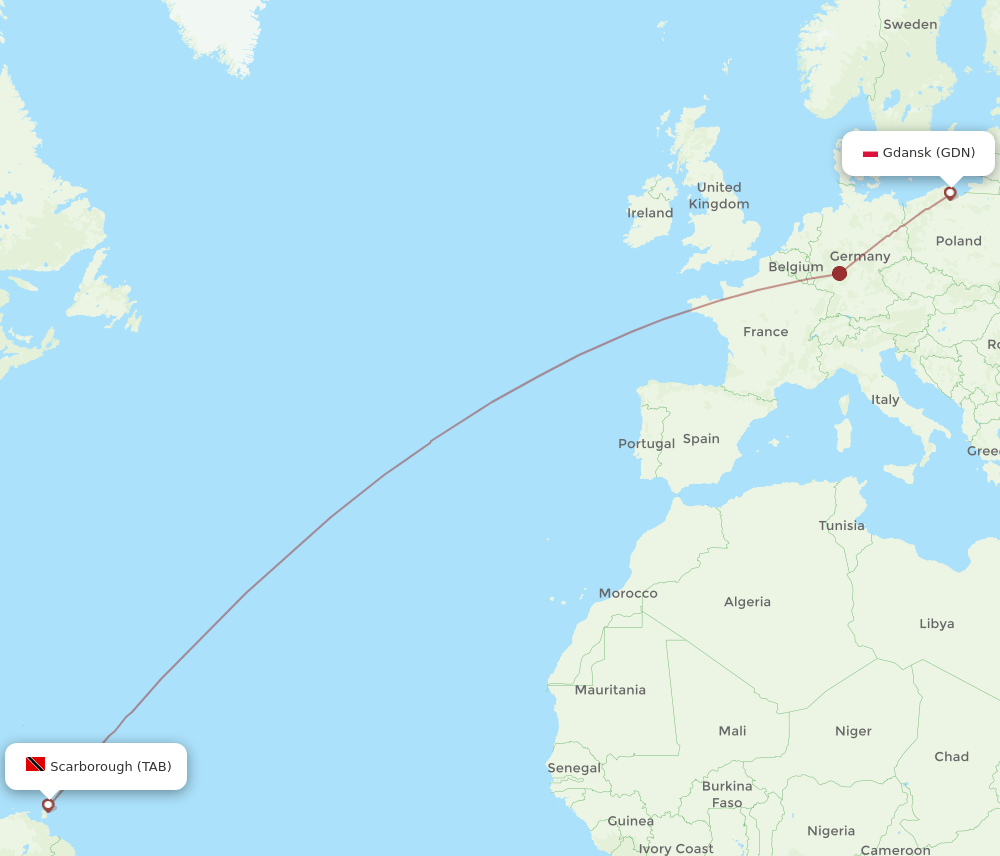 TAB-GDN flight routes