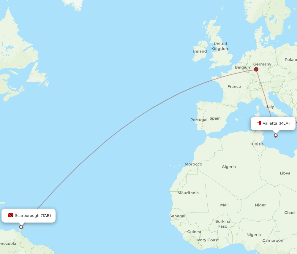 TAB-MLA flight routes