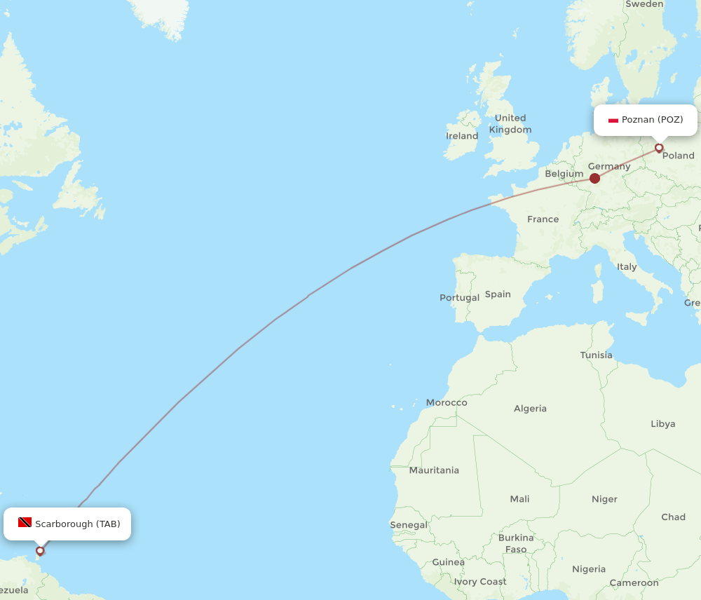 TAB-POZ flight routes