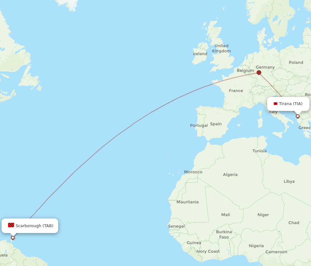 TAB-TIA flight routes