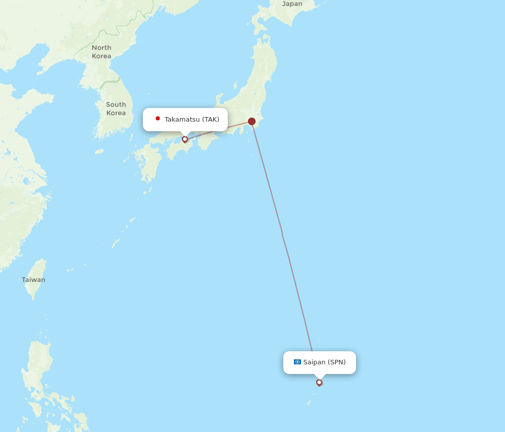 TAK-SPN flight routes