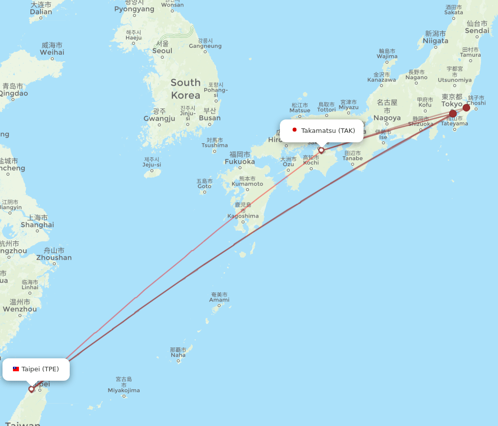 TAK-TPE flight routes