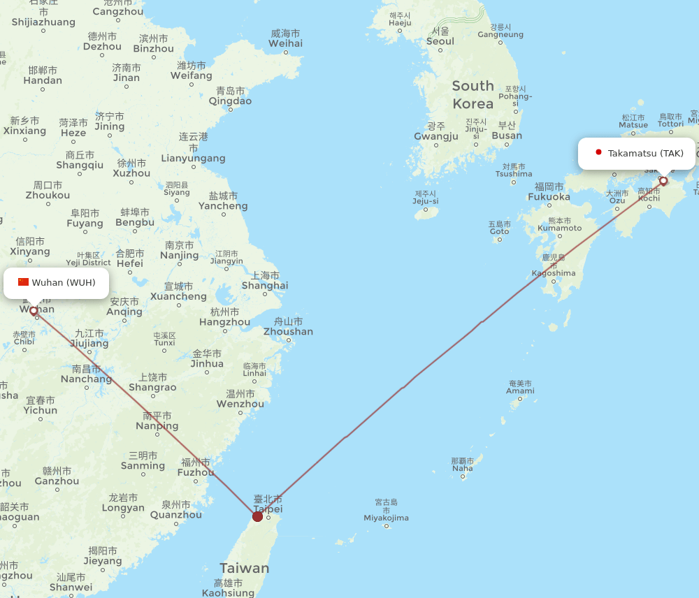 TAK-WUH flight routes