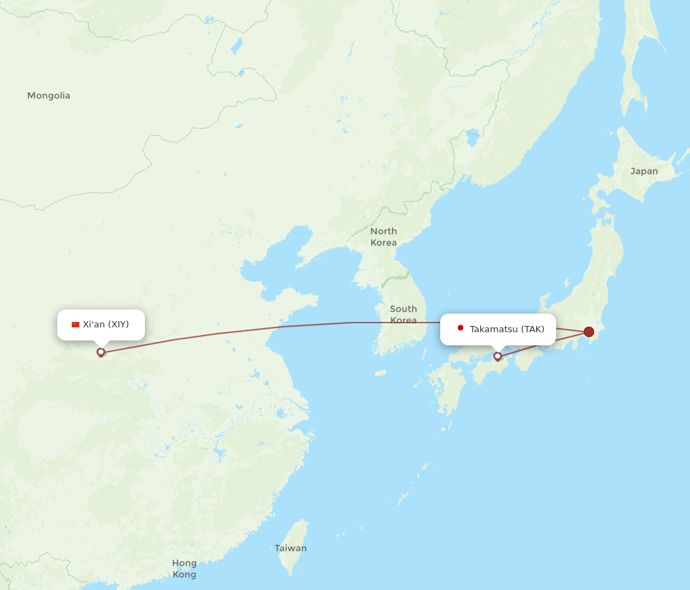 TAK-XIY flight routes