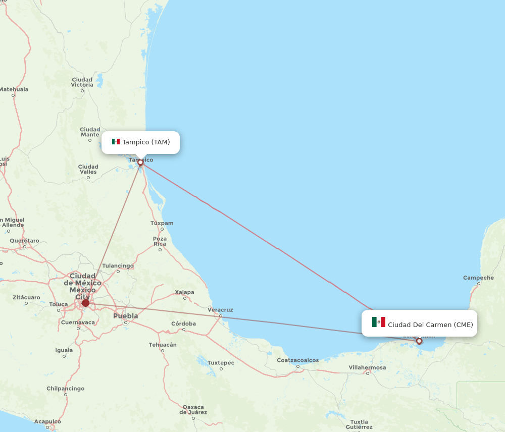 TAM-CME flight routes