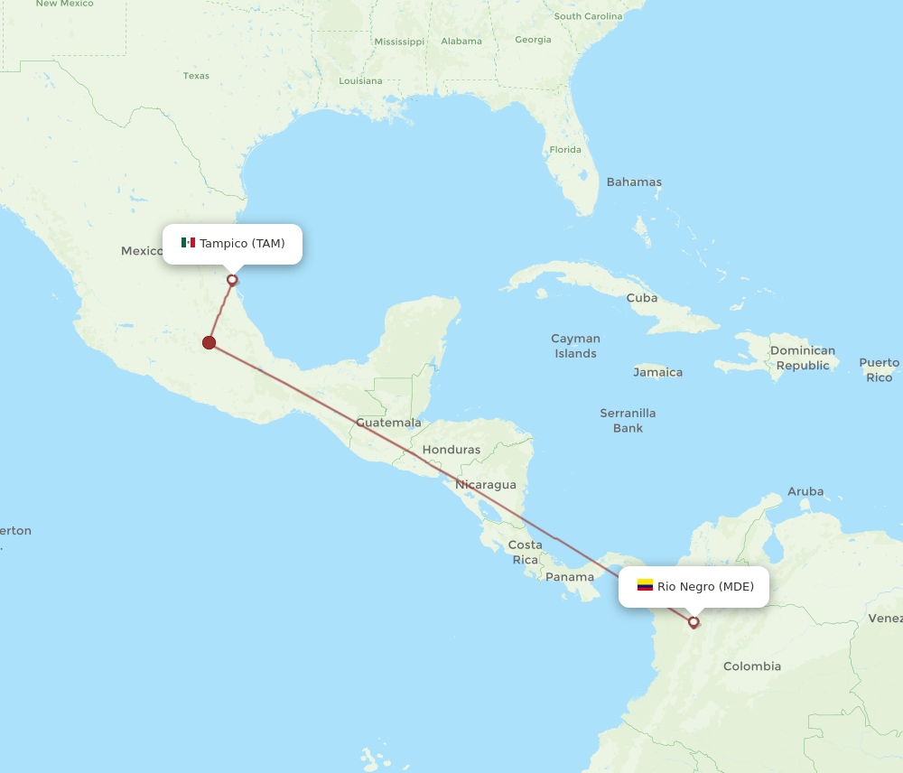 TAM-MDE flight routes