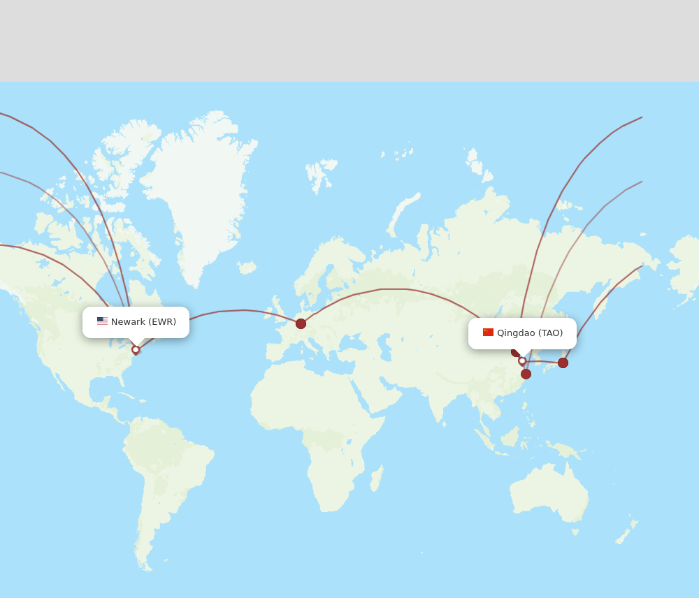 TAO-EWR flight routes