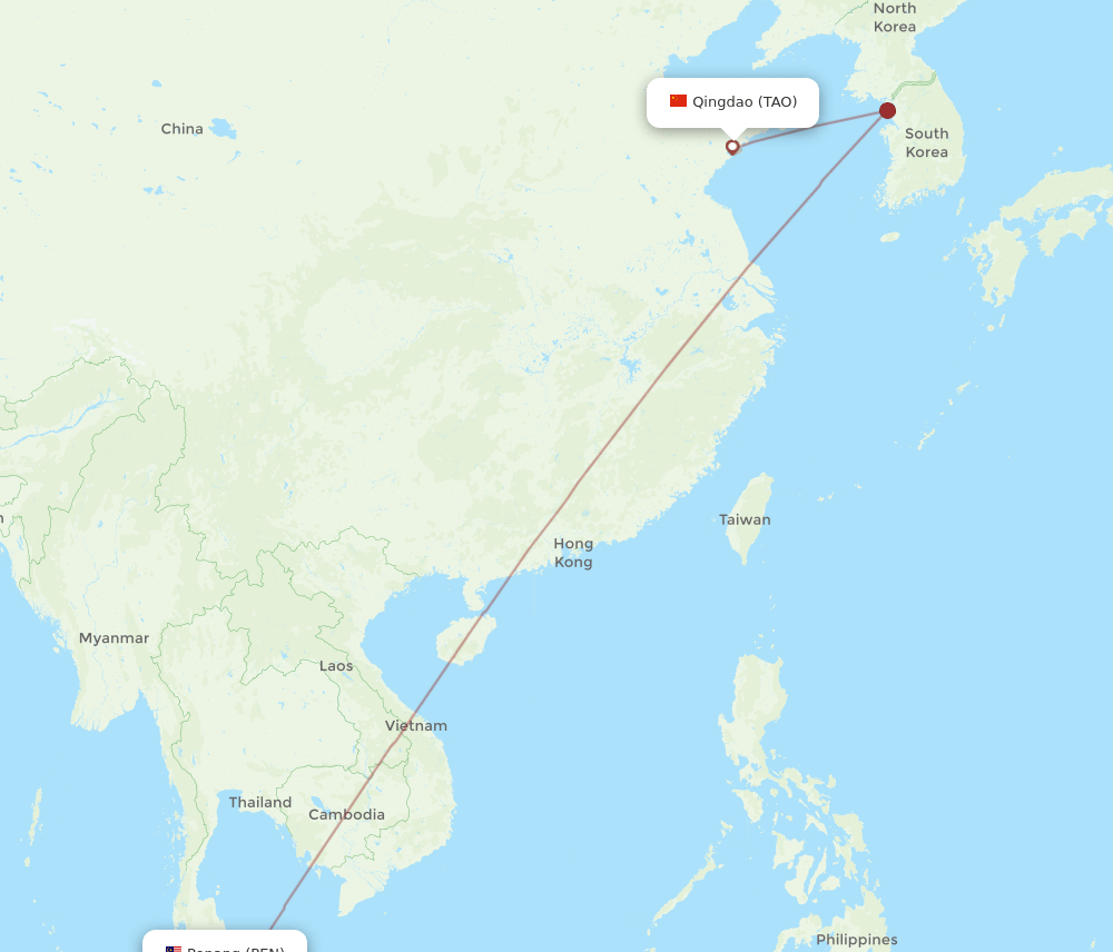 TAO-PEN flight routes