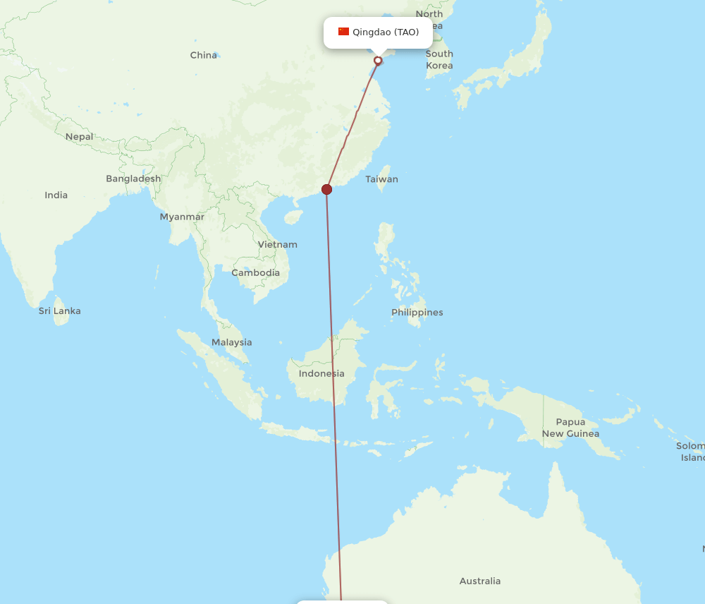 TAO-PER flight routes