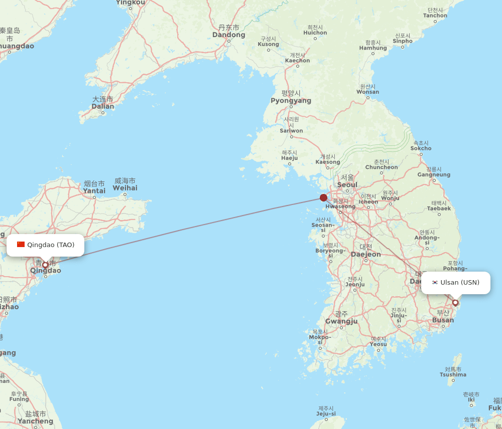 TAO-USN flight routes