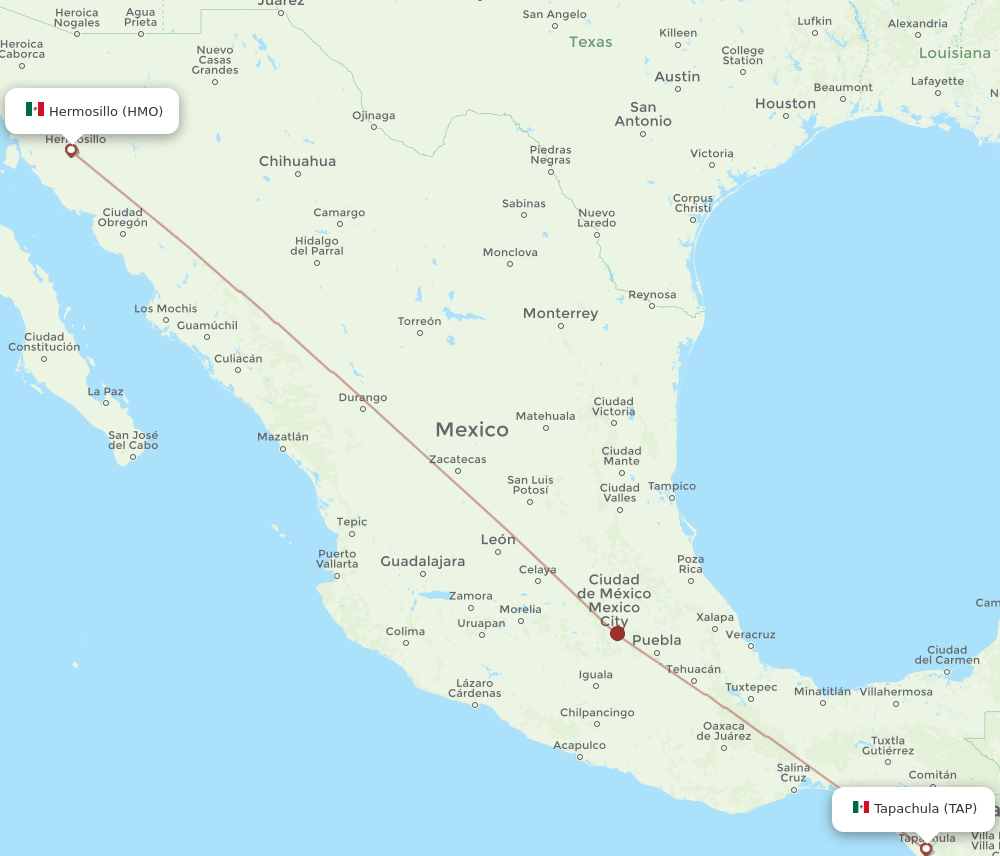 TAP-HMO flight routes