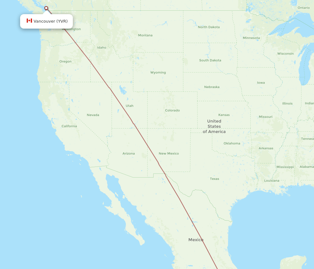 TAP-YVR flight routes