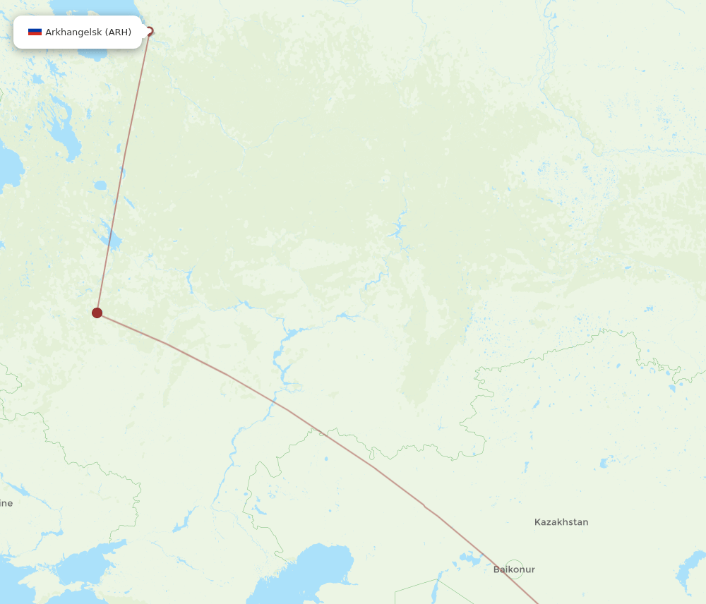 TAS-ARH flight routes