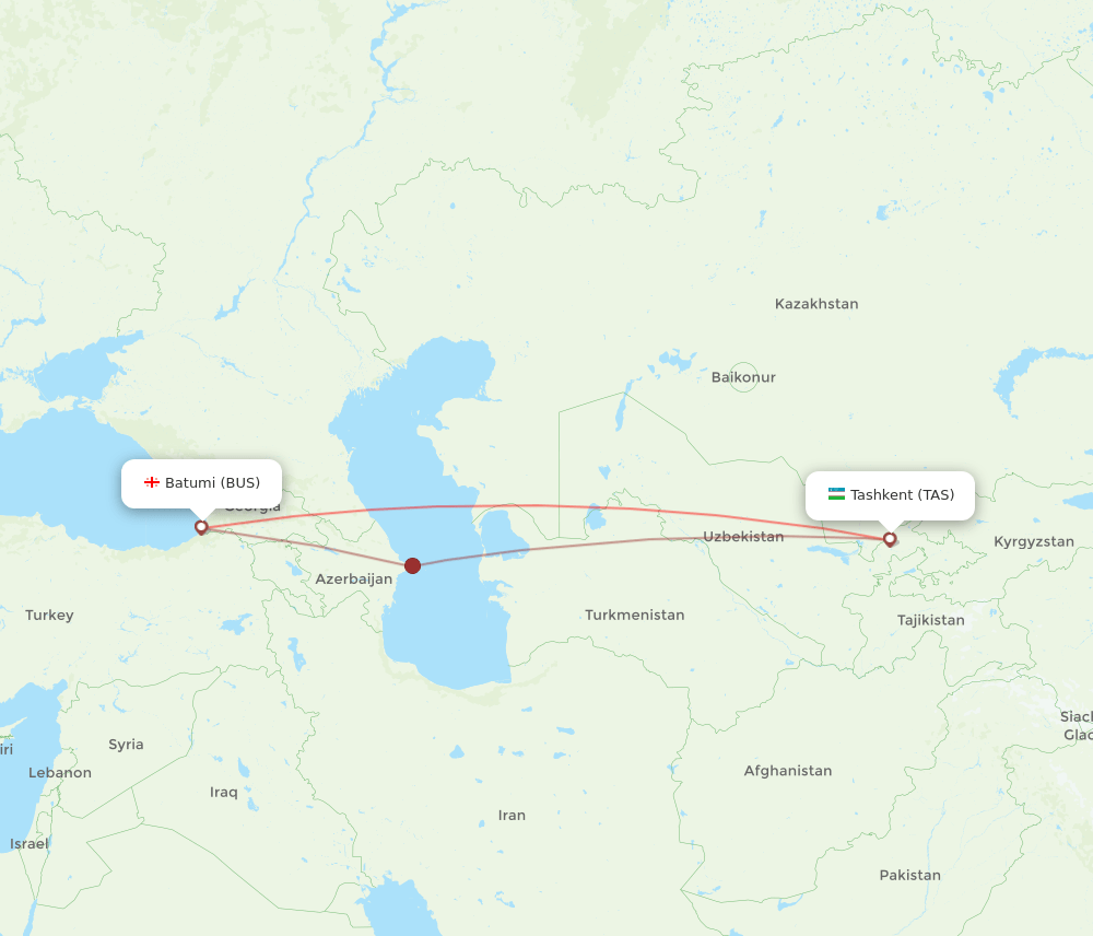 TAS-BUS flight routes
