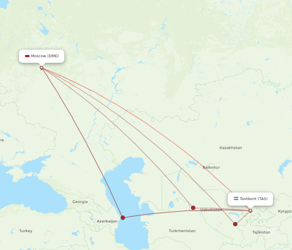 TAS-DME flight routes