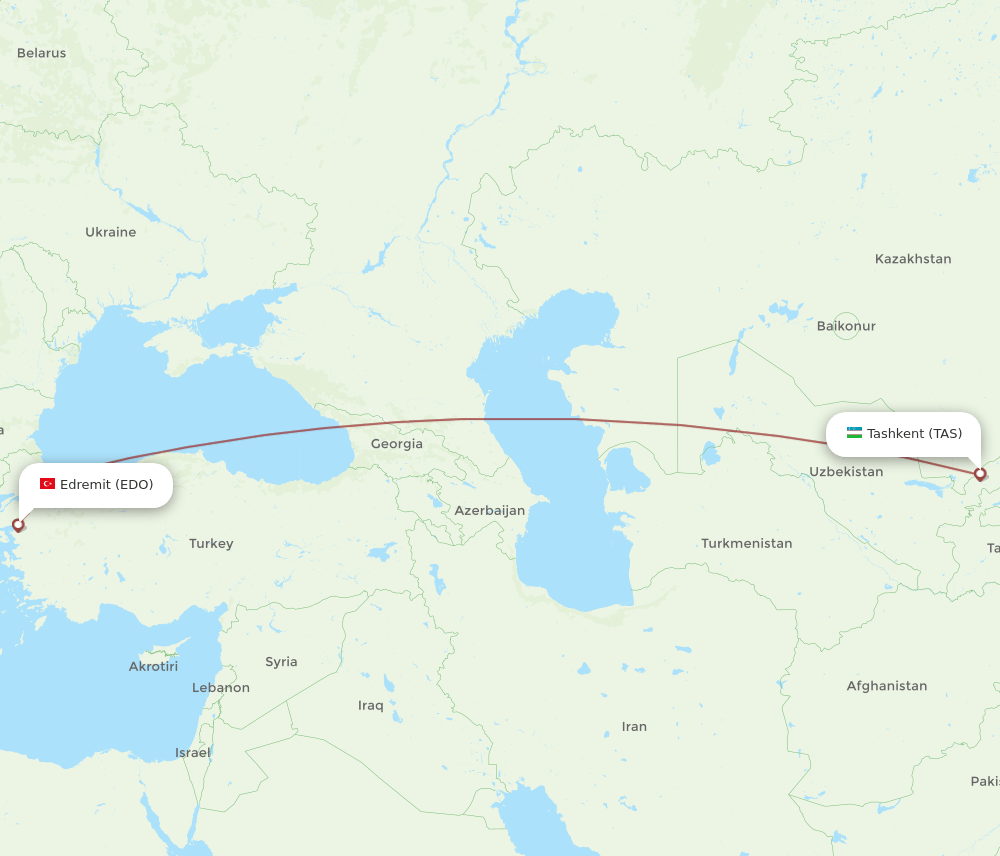 TAS-EDO flight routes