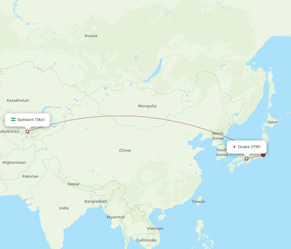 TAS-ITM flight routes