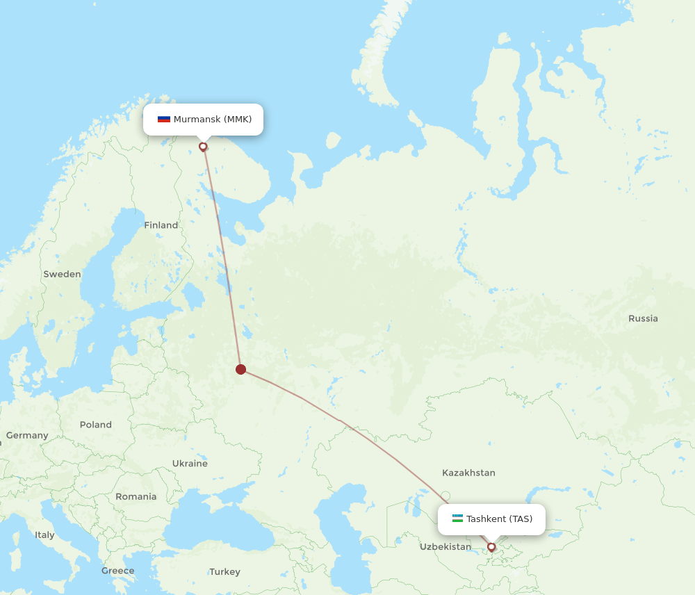TAS-MMK flight routes