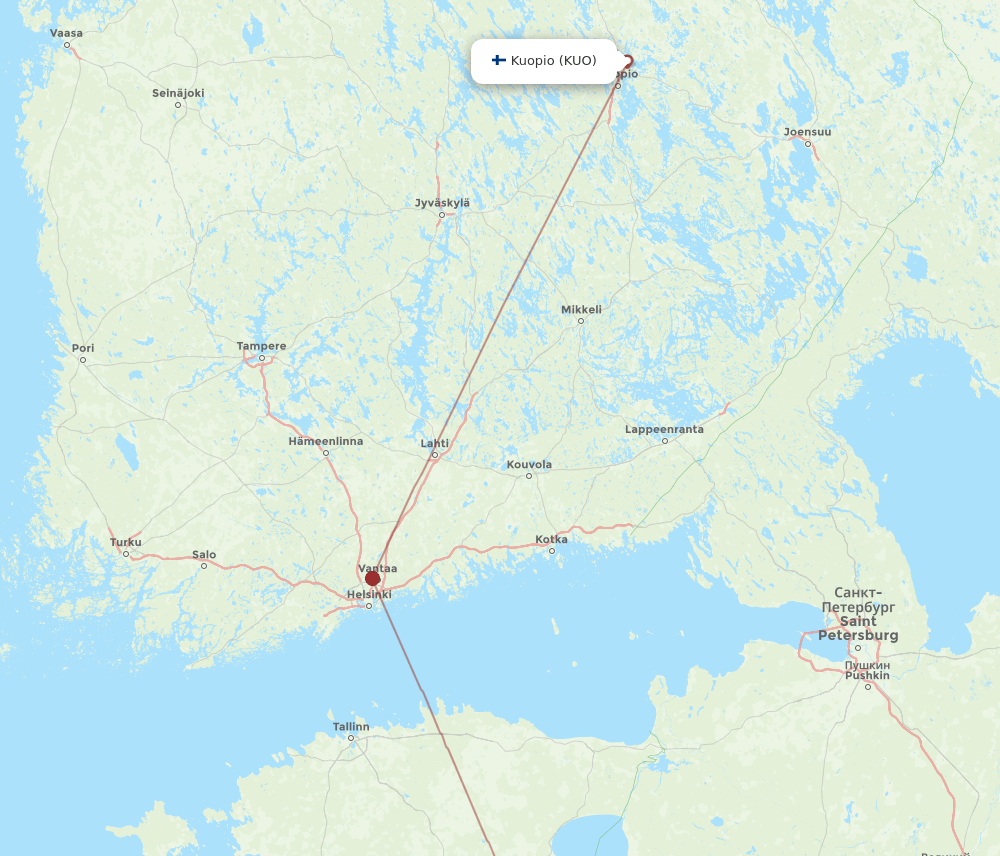 TAY-KUO flight routes
