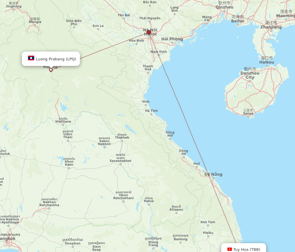 TBB-LPQ flight routes