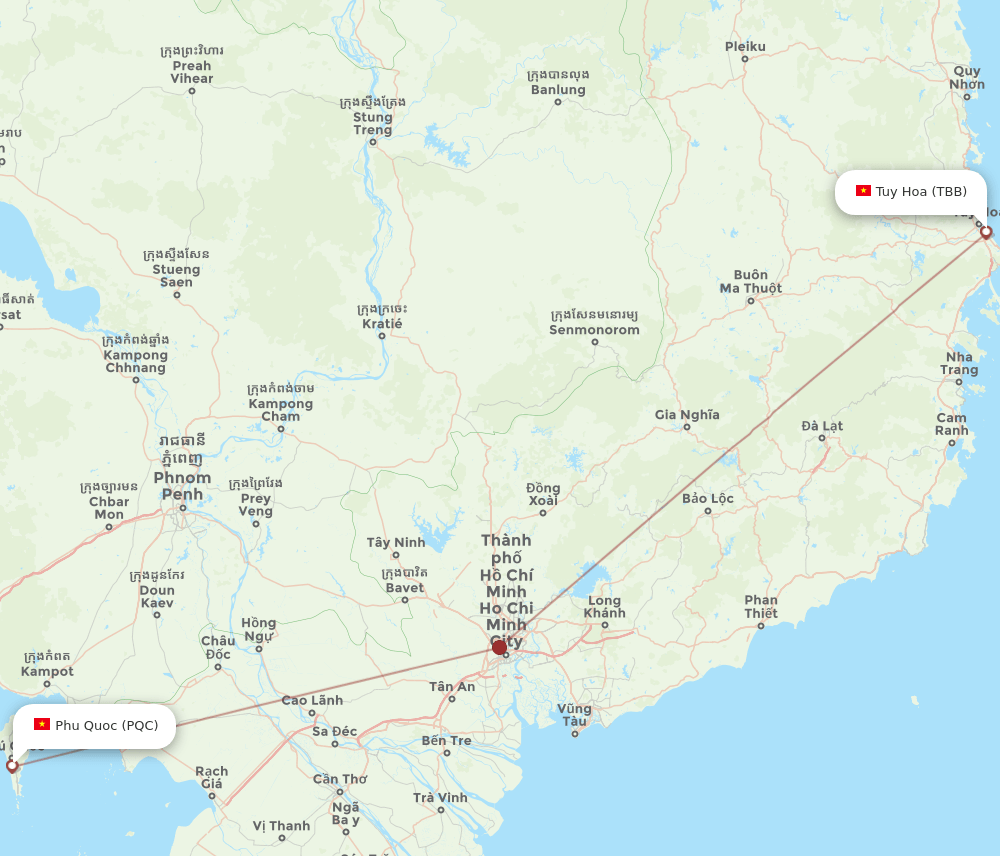 TBB-PQC flight routes