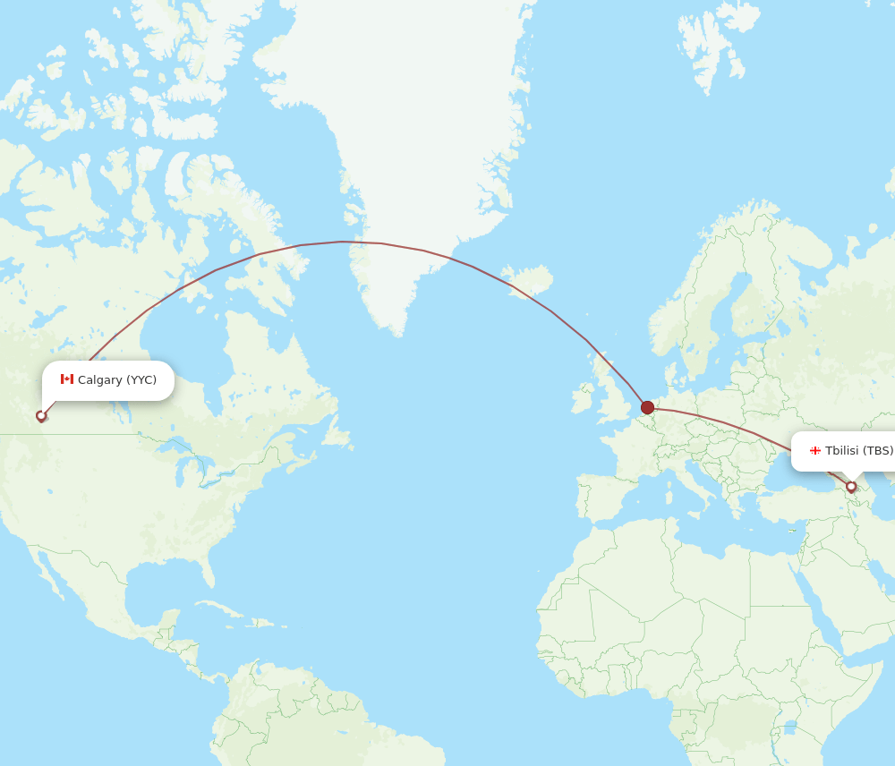 TBS-YYC flight routes