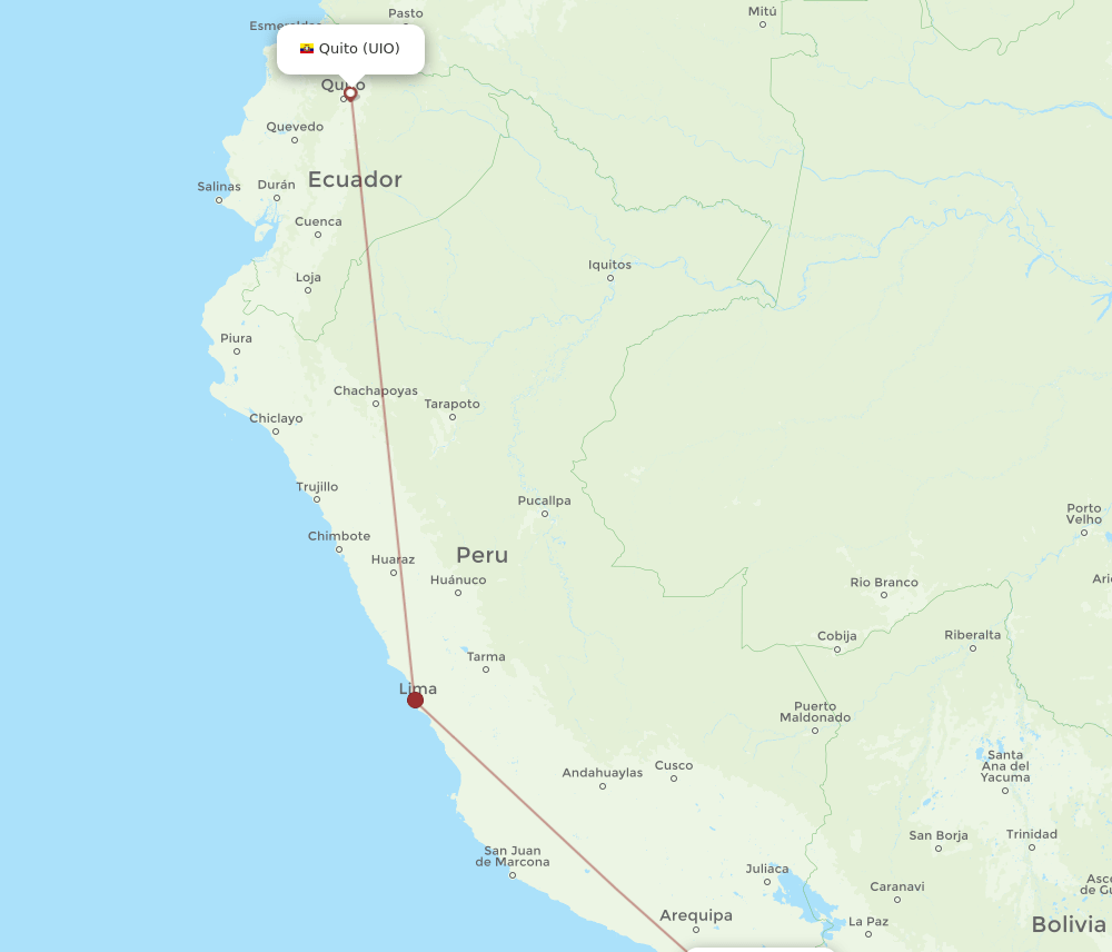 TCQ-UIO flight routes
