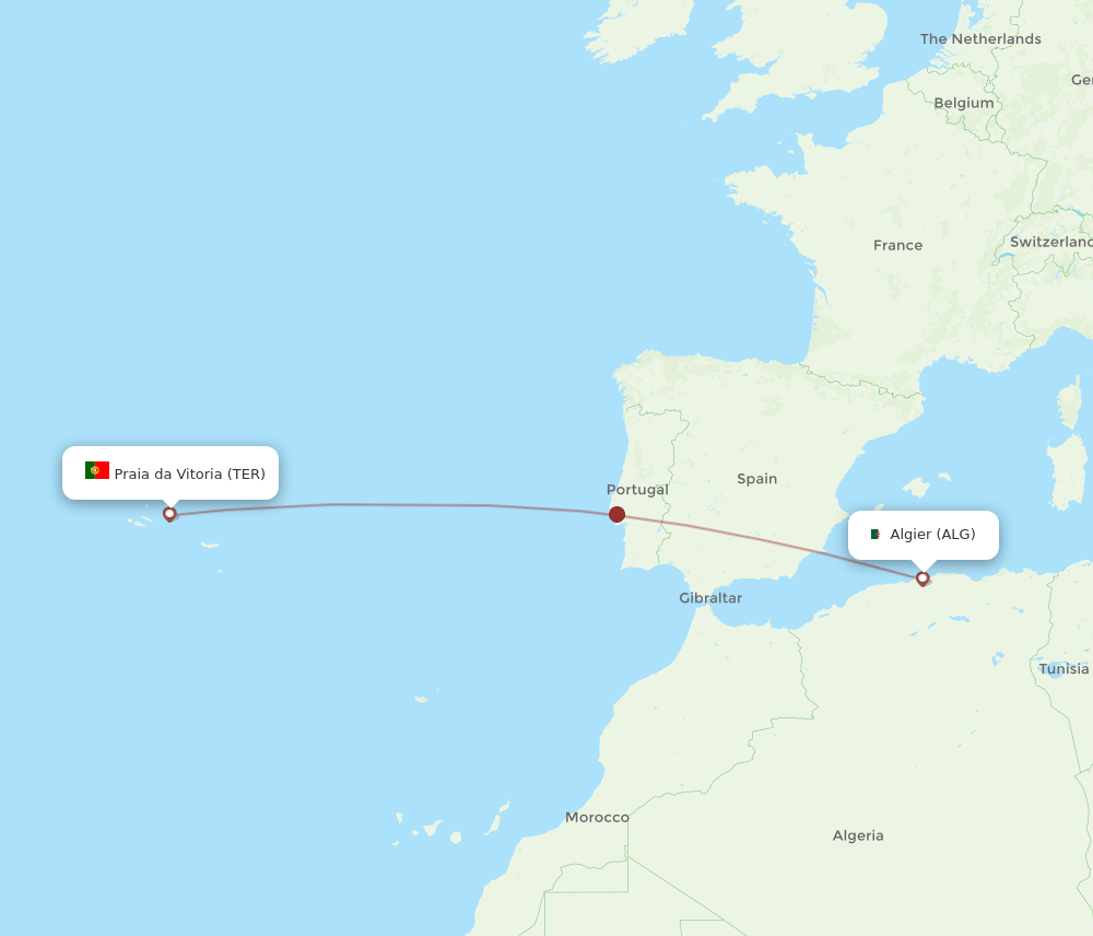TER-ALG flight routes