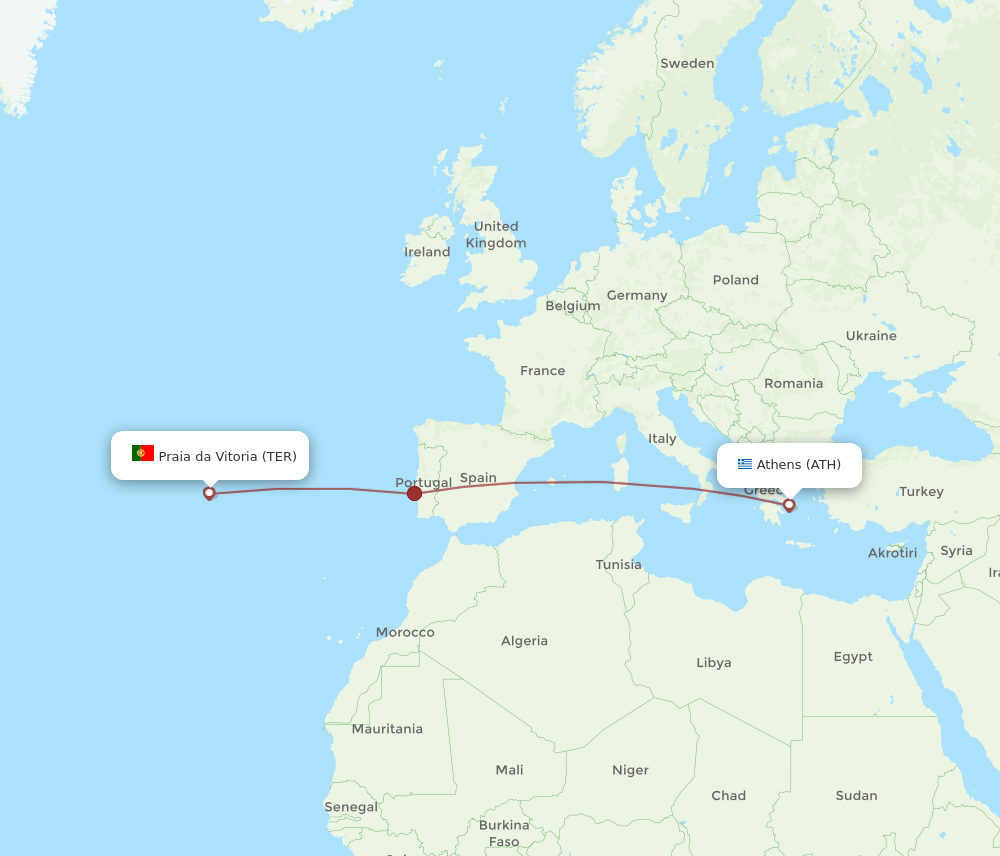 TER-ATH flight routes
