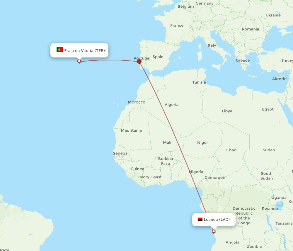 TER-LAD flight routes