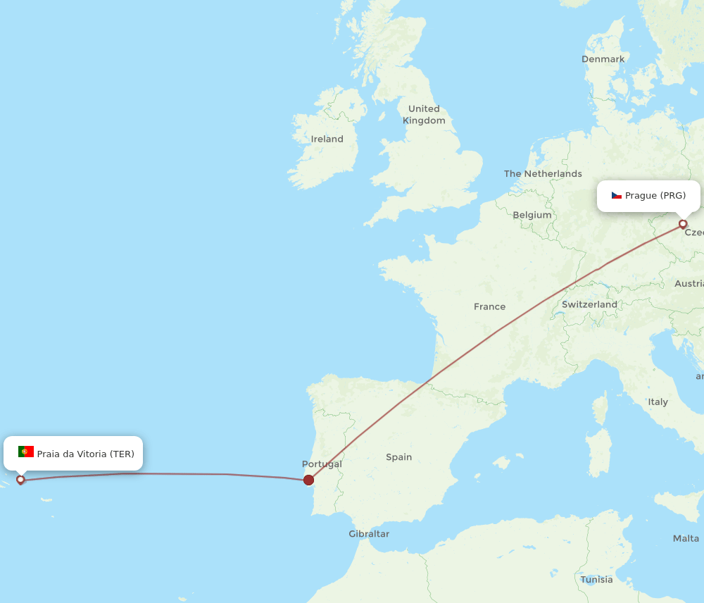 TER-PRG flight routes