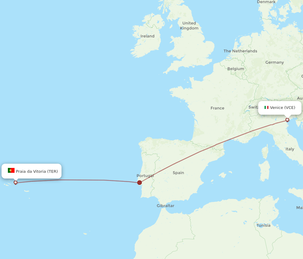 TER-VCE flight routes
